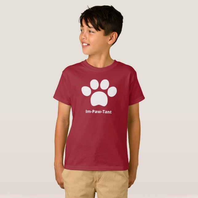 Camiseta Básico do Im-Paw-Tant Kid (Frente Completa)