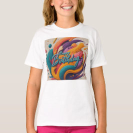 Camiseta Básico para Meninas Coloridas
