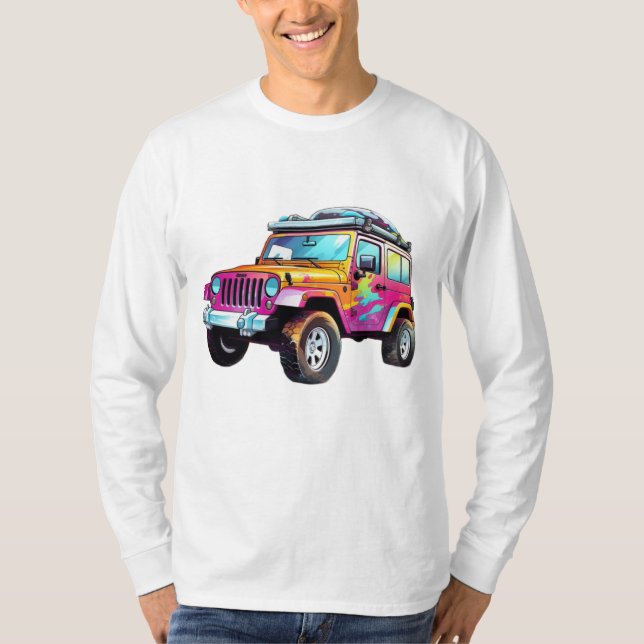 Camiseta Básicos do eterno: Camisa-T de folga longa de voga (Frente)