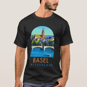 Camiseta Basileia Viagem Viagem Férias Lembrança Basileia S