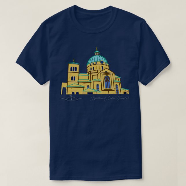 Camiseta Basilica da Rua Josaphat Milwaukee WI TShirt (Frente do Design)