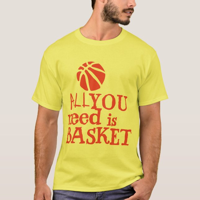 Camiseta basket all you need citation ballon sport (Frente)