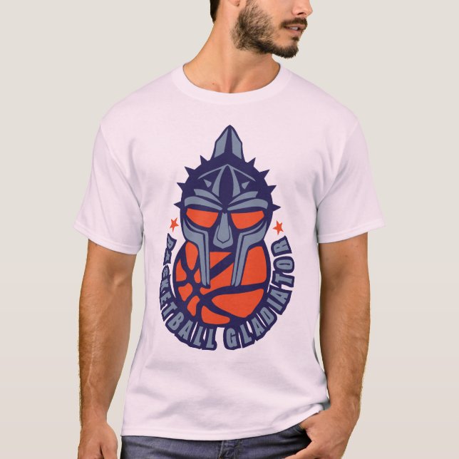 Camiseta basket casque gladiateur gladiator basketball logo (Frente)