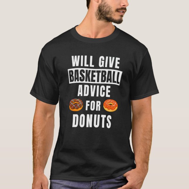 Camiseta Basketball Advice For Donuts Coaching  Basketball  (Frente)