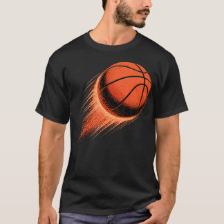 Camiseta Basketball Ball On Fire Basketball Player Fan Dad