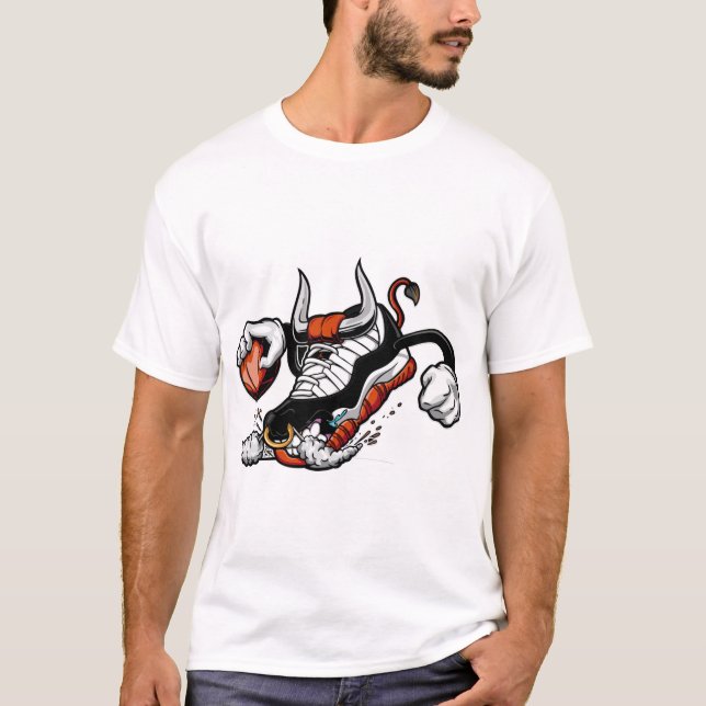 Camiseta Basketball Bull Sneaker – Urban Monster Shoe Graph (Frente)