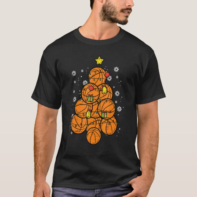 Camiseta Basketball Christmas Tree Xmas Sports Player Men W (Frente)
