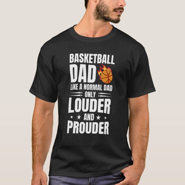 Camiseta Basketball Dad Like A Normal Dad Only Louder (Frente)