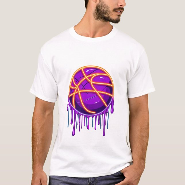 Camiseta Basketball Drip Neon Basketball Graphics  (Frente)