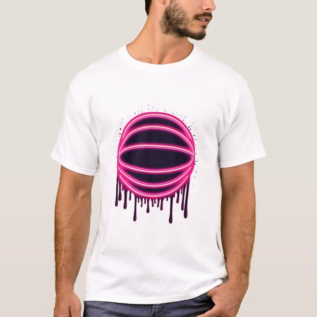 Camiseta Basketball Drip Neon Basketball Graphics  (Frente)