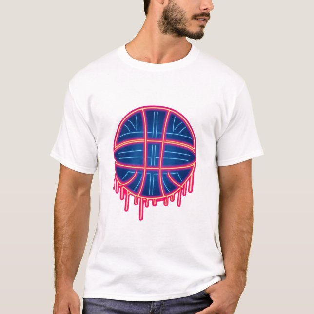 Camiseta Basketball Drip Neon Basketball Graphics Basketbal (Frente)