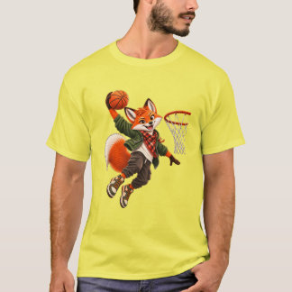 Camiseta Basketball Dunk Fox Streetwear Graphic T-Shirt