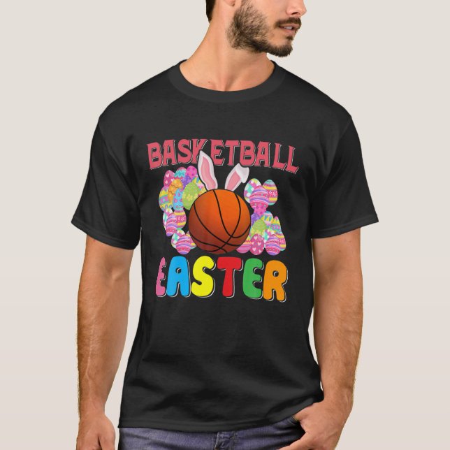 Camiseta Basketball Easter Happy Easter Day Funny Basketbal (Frente)