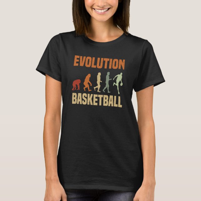 Camiseta Basketball Evolution From Monkey To Men BBall Dunk (Frente)