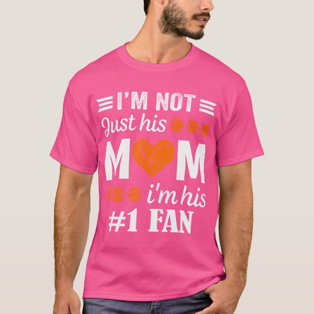 Camiseta Basketball Fan Mom Quote (Frente)