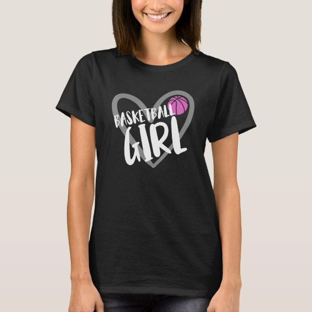 Camiseta Basketball Girl Heart (Frente)