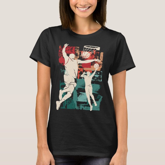 Camiseta Basketball Girl Player Silhouette Bball Coach Spor (Frente)
