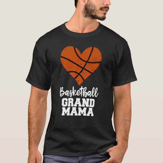 Camiseta Basketball Grandmama Basketball Heart Grandma (Frente)