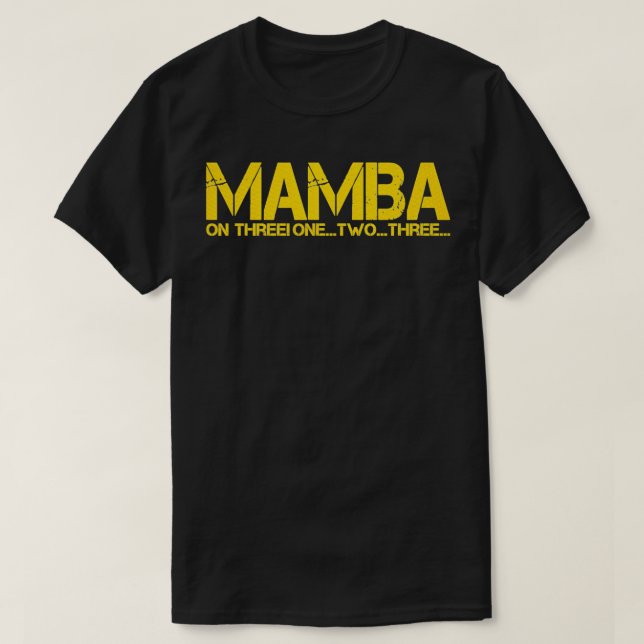 CAMISETA BASKETBALL HOOP CHAMPION MAMBA EM TRÊS MOTIVAÇÕES (Frente do Design)