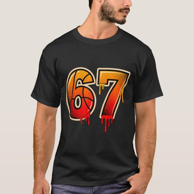 Camiseta Basketball Ice Cream Drip Funny 67 Six Seven Gen A (Frente)