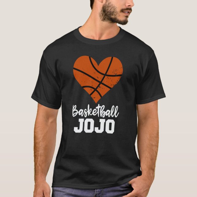Camiseta Basketball Jojo Basketball Heart Grandma Jojo (Frente)
