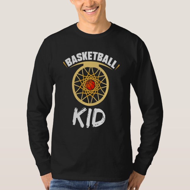 Camiseta Basketball Kid Basketballer Player Hobby (Frente)