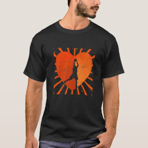 Camiseta Basketball Love Hoops Ball Life Bball Dunk Heart