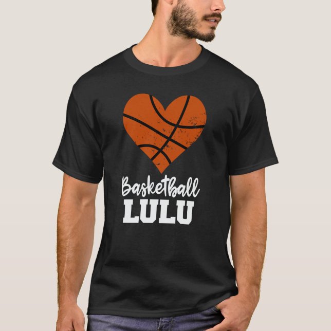 Camiseta Basketball Lulu Basketball Heart Grandma Lulu (Frente)