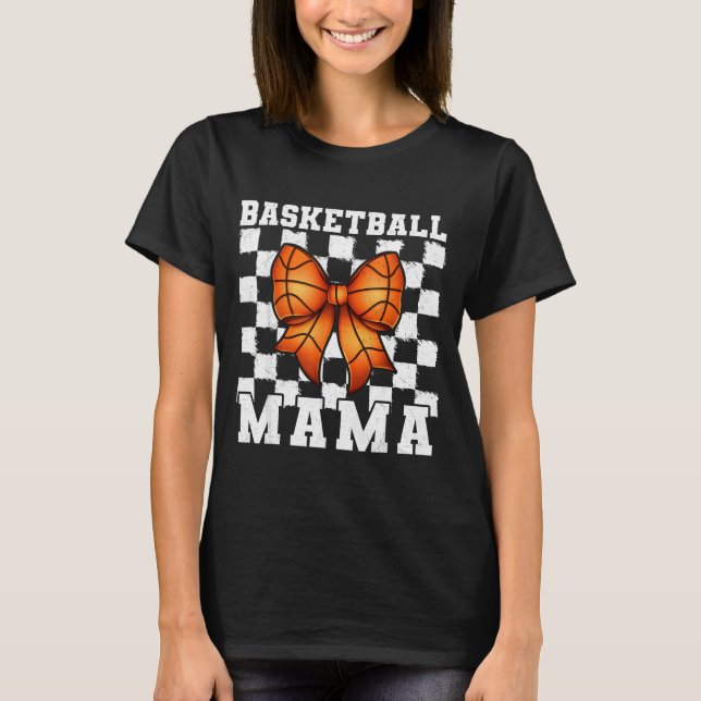 Camiseta Basketball Mama Coquette Bow Game Day Funny Srts L (Frente)