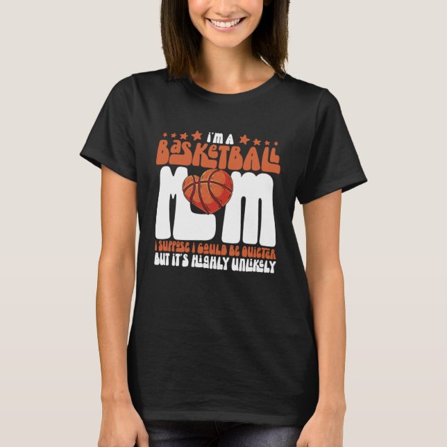 Camiseta Basketball Mom Mothers Day Motherhood Basketball   (Frente)