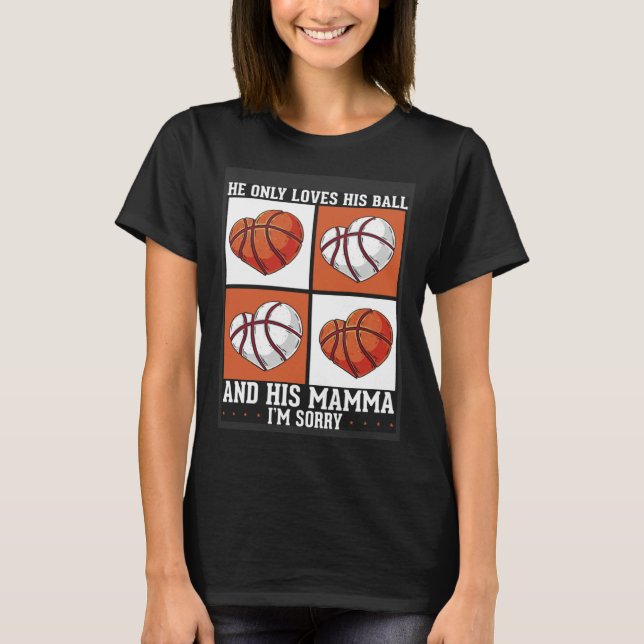 Camiseta Basketball Mom Mothers Day Motherhood Basketball   (Frente)