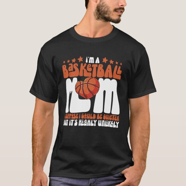 Camiseta Basketball Mom Mothers Day Motherhood Basketball   (Frente)