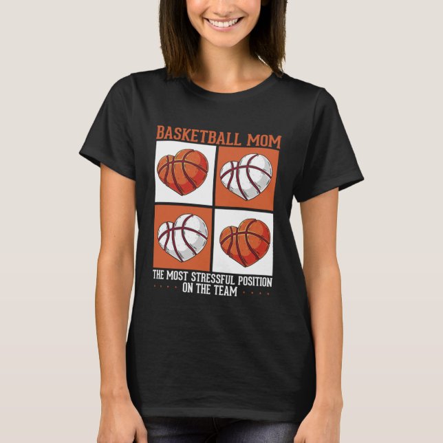Camiseta Basketball Mom Mothers Day Motherhood Best Mom Eve (Frente)