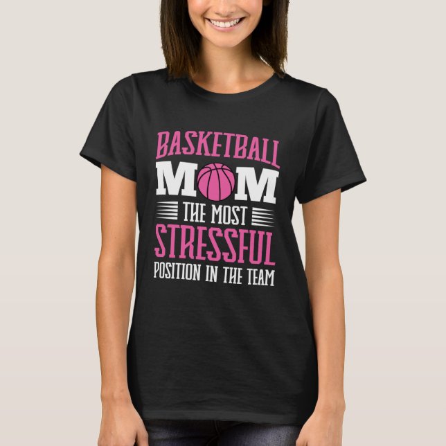 Camiseta Basketball Mom Mothers Day Motherhood Best Mom Eve (Frente)