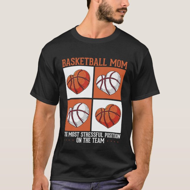Camiseta Basketball Mom Mothers Day Motherhood Best Mom Eve (Frente)