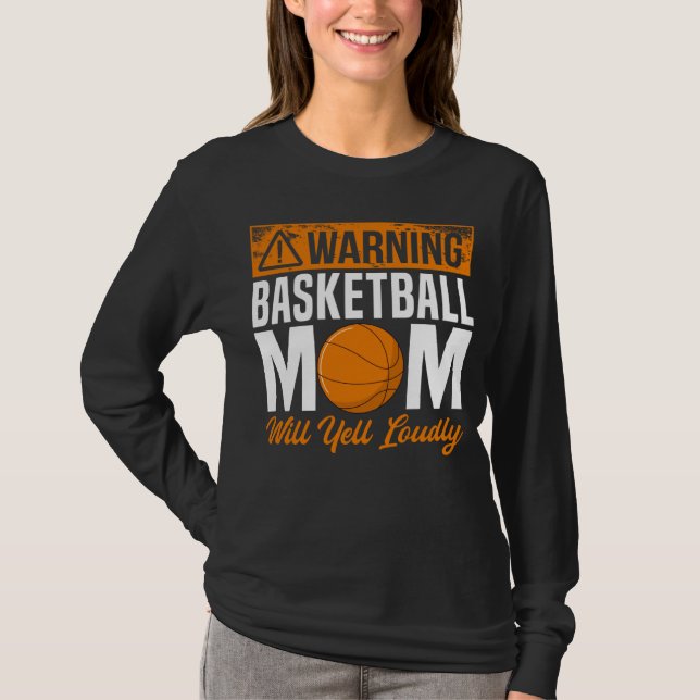 Camiseta Basketball Mom Player Team Sport Mother s Day Mama (Frente)