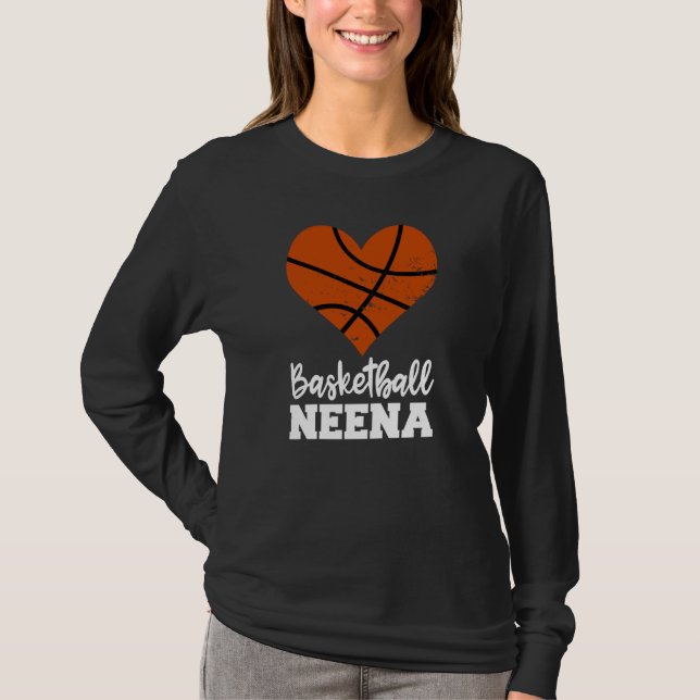 Camiseta Basketball Neena Basketball Heart Grandma Neena (Frente)