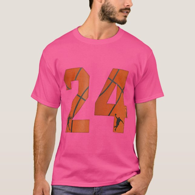 Camiseta Basketball Number 24 Twenty Four Basket Ball (Frente)