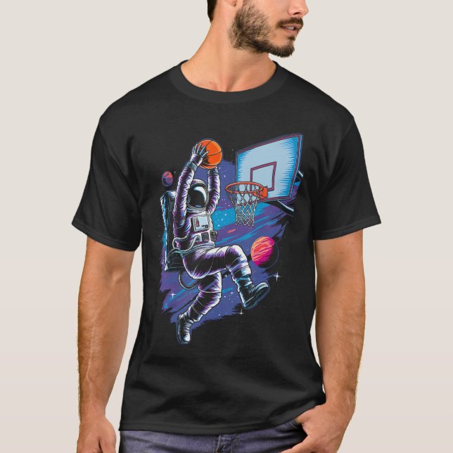 Camiseta Basketball Player Astronaut Astronomy Astrology Ou (Frente)