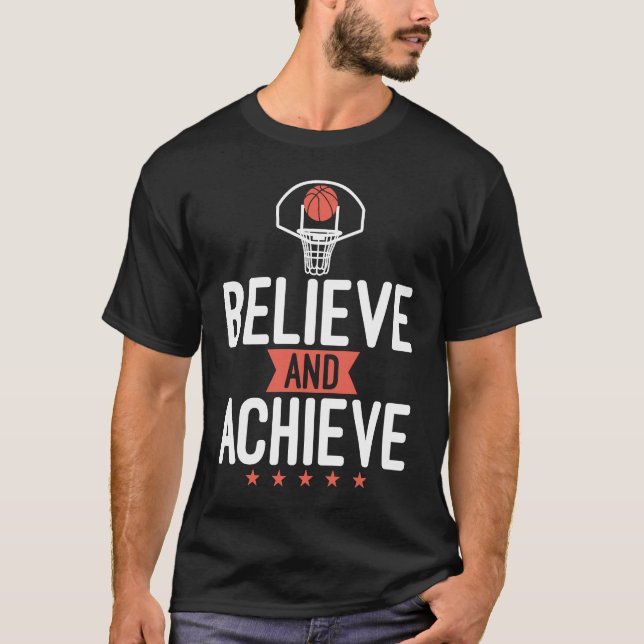 Camiseta Basketball Player Hoops Motivation Quote Team Cour (Frente)