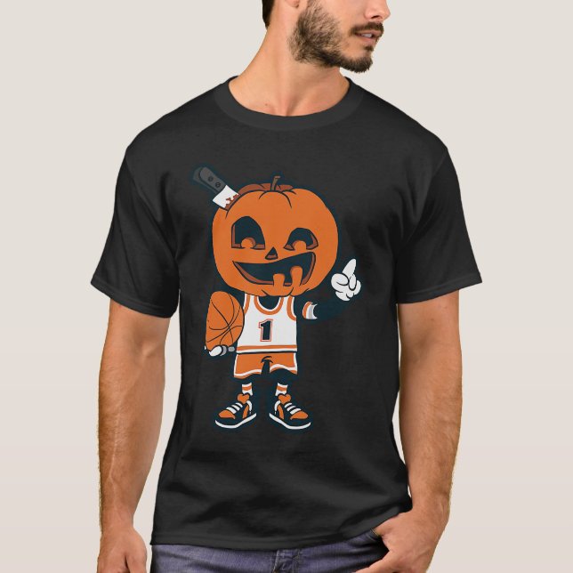 Camiseta Basketball Pumpkin Player (Frente)