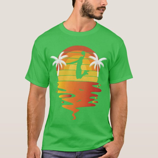 Camiseta Basketball retro sunset 70s vintage Basketballee f (Frente)