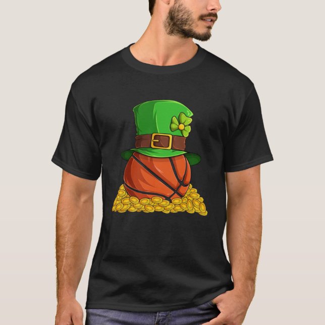 Camiseta Basketball Shamrock Lucky C Irish St Patrick s Day (Frente)