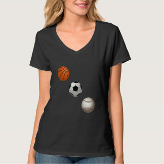 Camiseta Basketball Soccer And Baseball Are My Favorite Spo