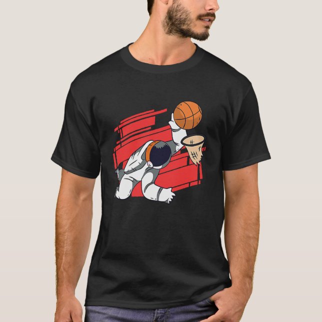 Camiseta basketball spaceman space (Frente)