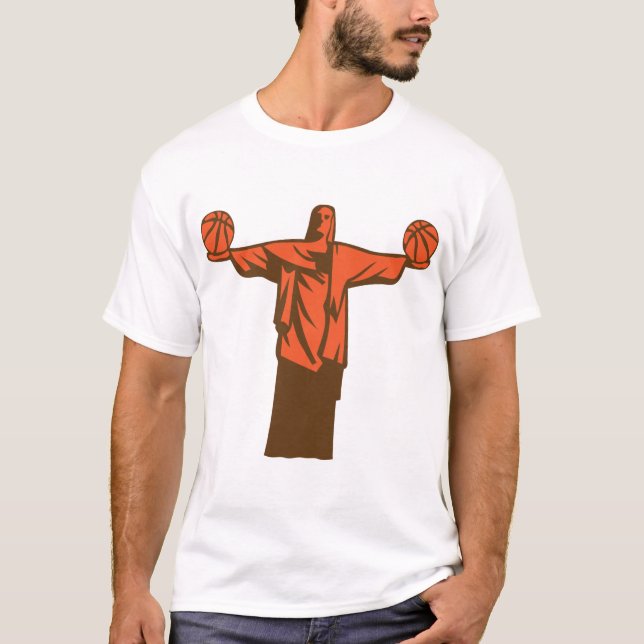 Camiseta basketball statue bresil rio janeiro christ redemp (Frente)