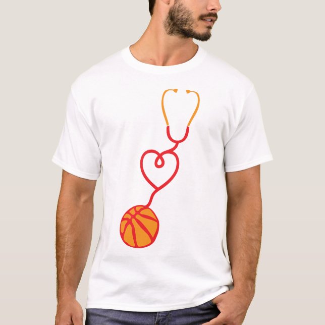Camiseta basketball stethoscope coeur love stetoscope 1 (Frente)