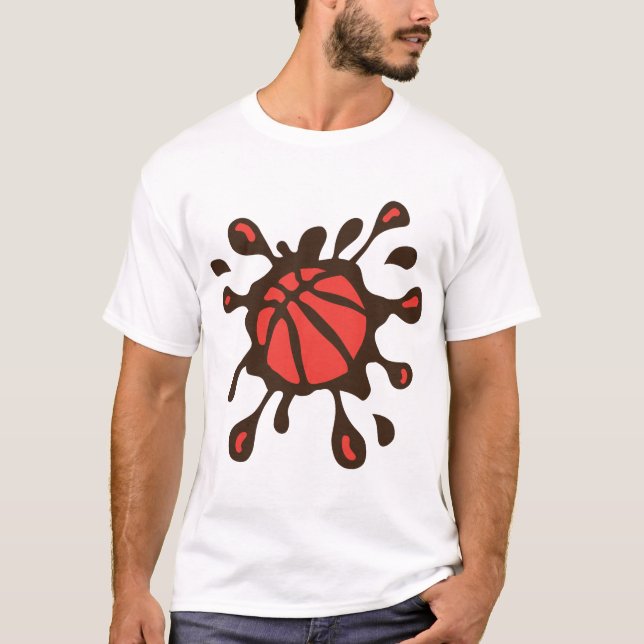Camiseta basketball tache eclaboussure ballon (Frente)