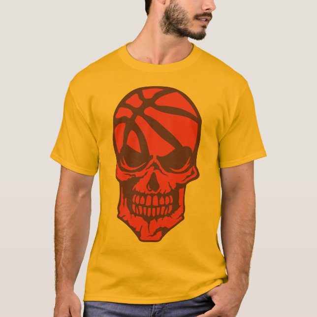 Camiseta basketball tete de mort logo sport skull 1205 (Frente)
