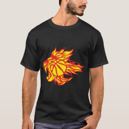 Camiseta basketball tigre flamme logo feu animal 3027
